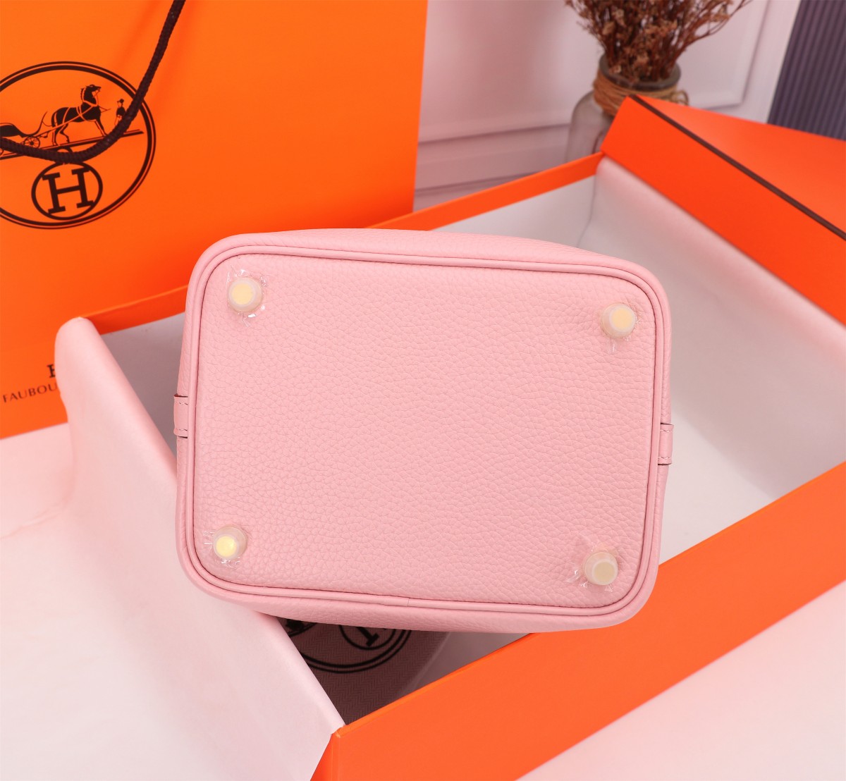 [TOP] HERMES Picotin Lock Bag TC Leather 18cm/22cm - Rose Sakura