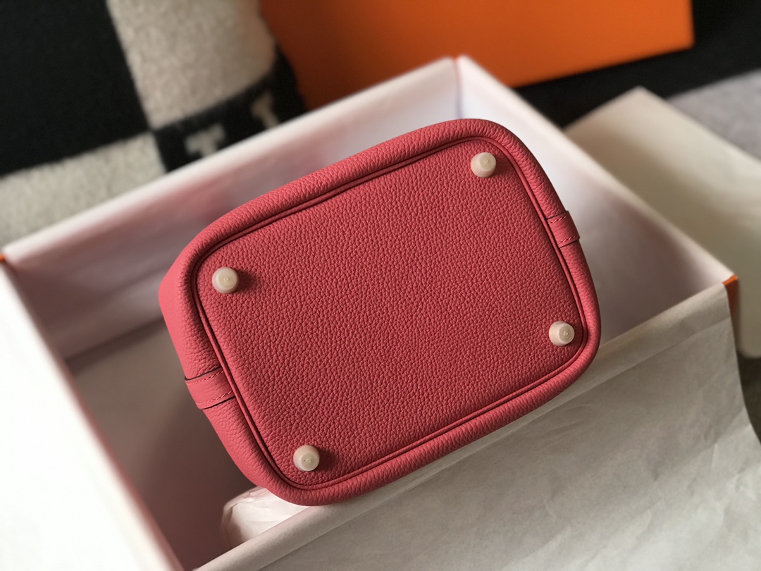[TOP] HERMES Picotin Lock Bag Togo Leather 18cm 22cm - Rose Lipstick