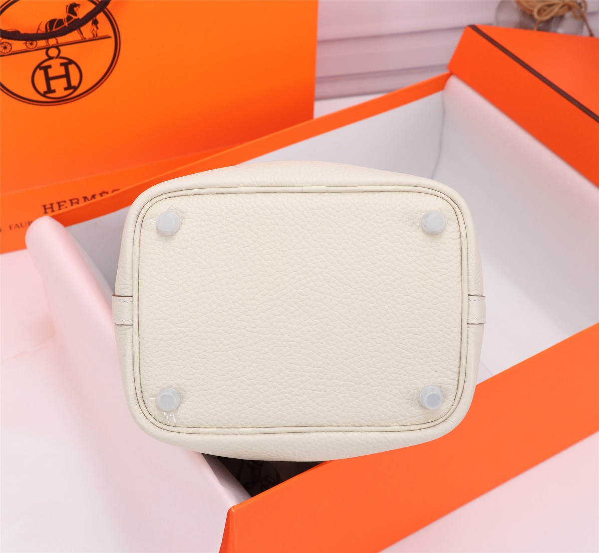 [TOP] HERMES Picotin Lock Bag TC Leather 18cm/22cm - Craie - GHW/SHW