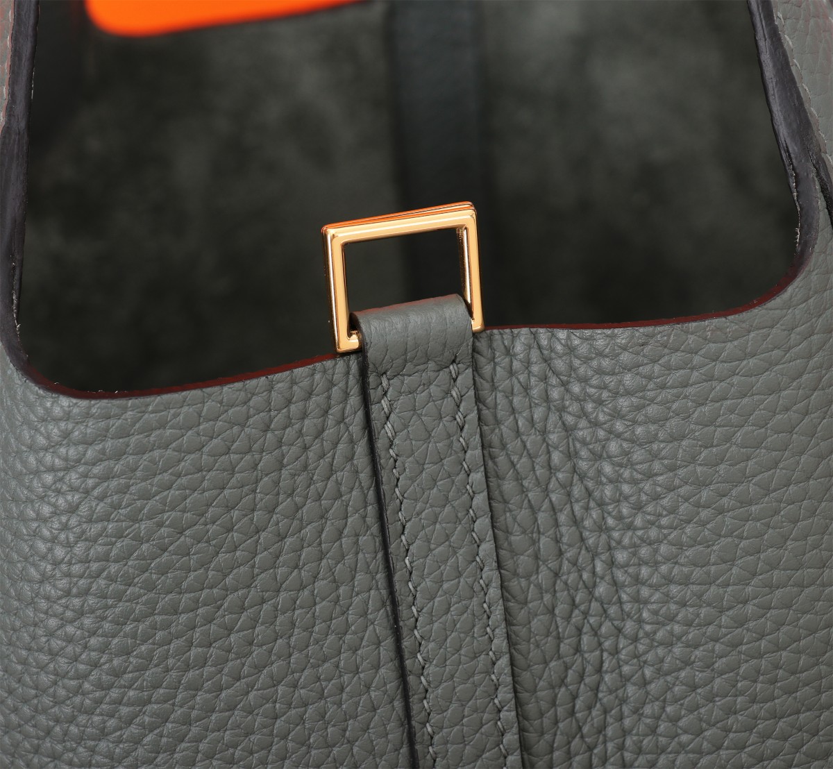 [TOP] HERMES Picotin Lock Bag TC Leather 18cm/22cm  - Grey