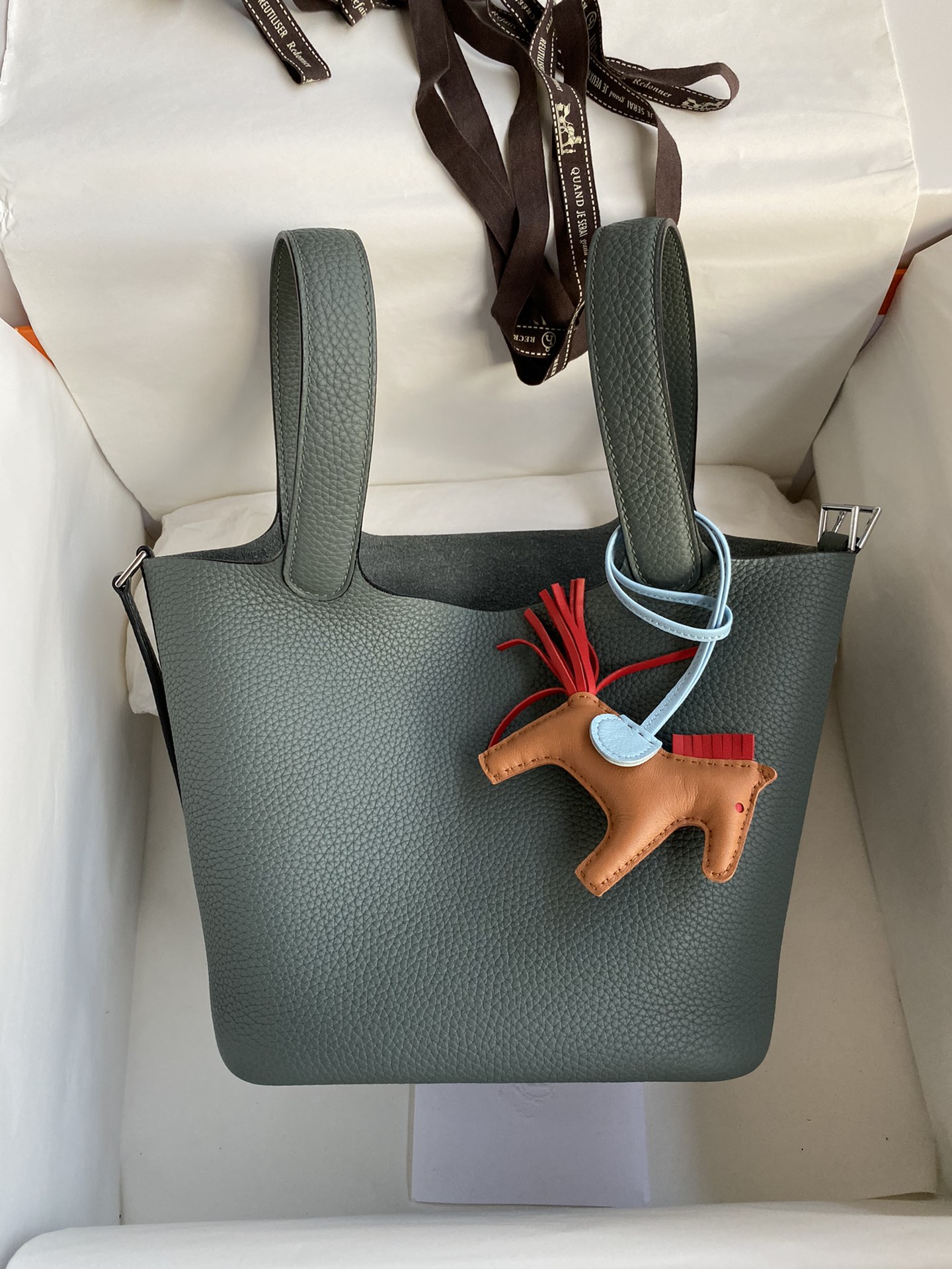 [TOP] HERMES Picotin Lock Bag TC Leather  - Green - GHW/SHW