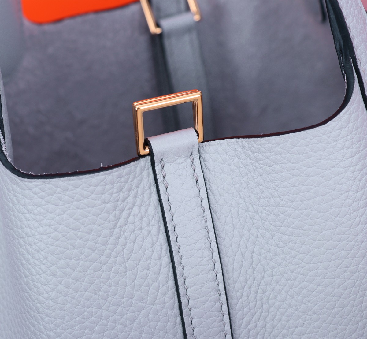 [TOP] HERMES Picotin Lock Bag TC Leather 18cm/22cm - Bleu Pale