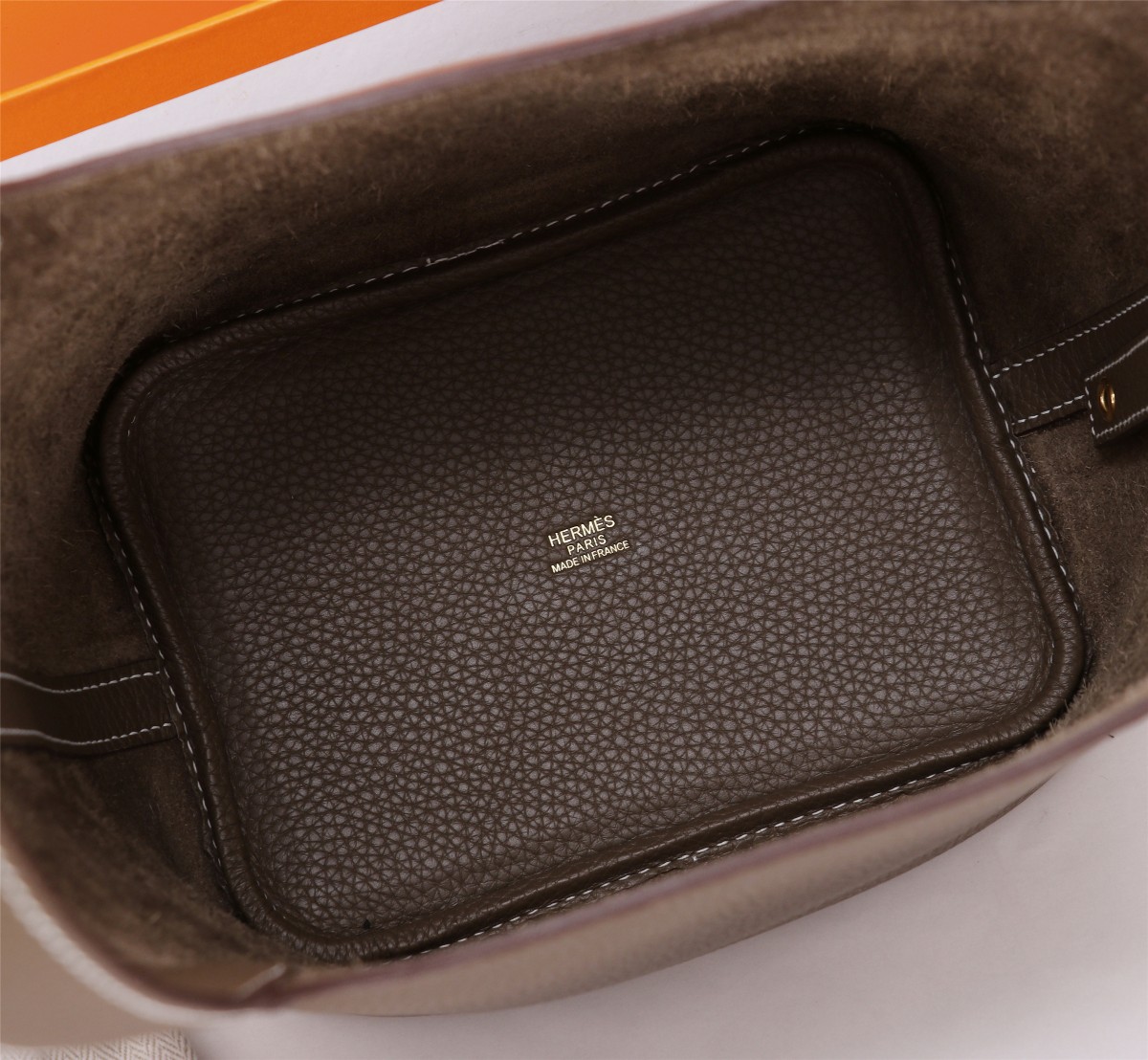 [TOP] HERMES Picotin Lock Bag TC Leather 18cm/22cm - Etoupe - GHW/SHW