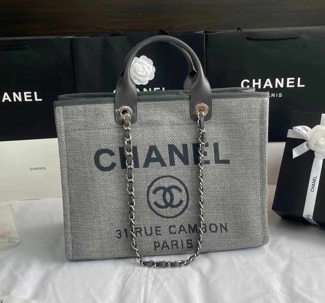 [TOP] CHANEL Deauville Tote Shopping Bag - 39cm - 9 Color