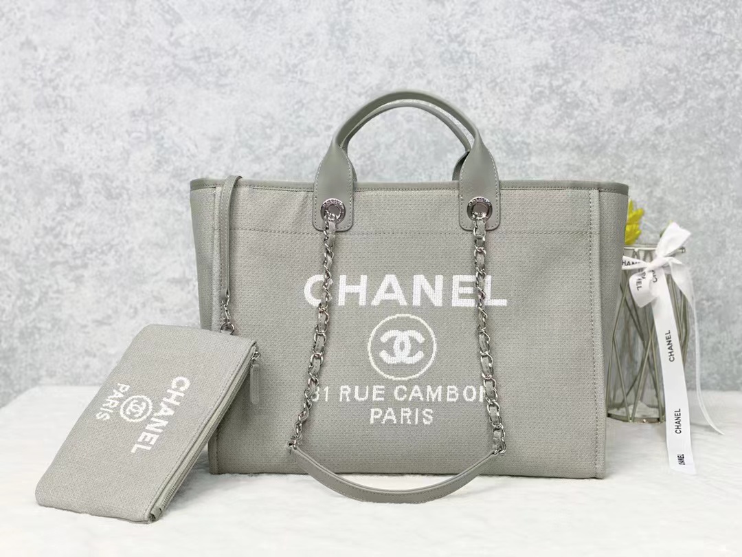 [TOP] CHANEL Deauville Tote Shopping Bag - 39cm - 9 Color