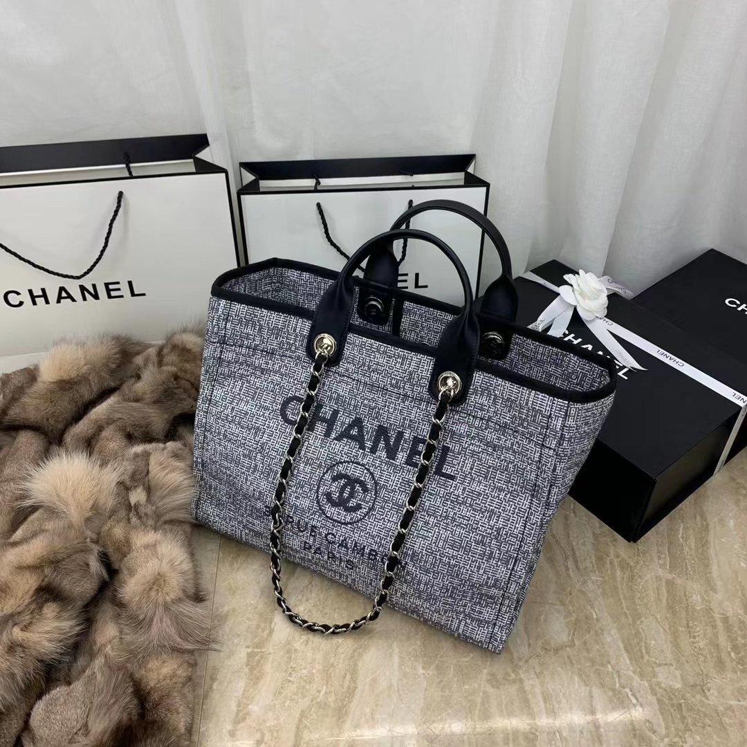 [TOP] CHANEL Deauville Tote Shopping Bag - 39cm - 9 Color
