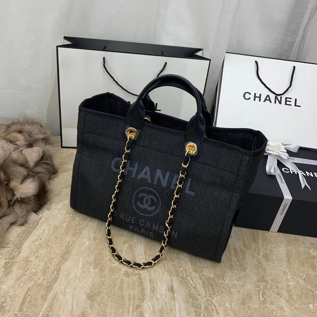 [TOP] CHANEL Deauville Tote Shopping Bag - 39cm - 9 Color