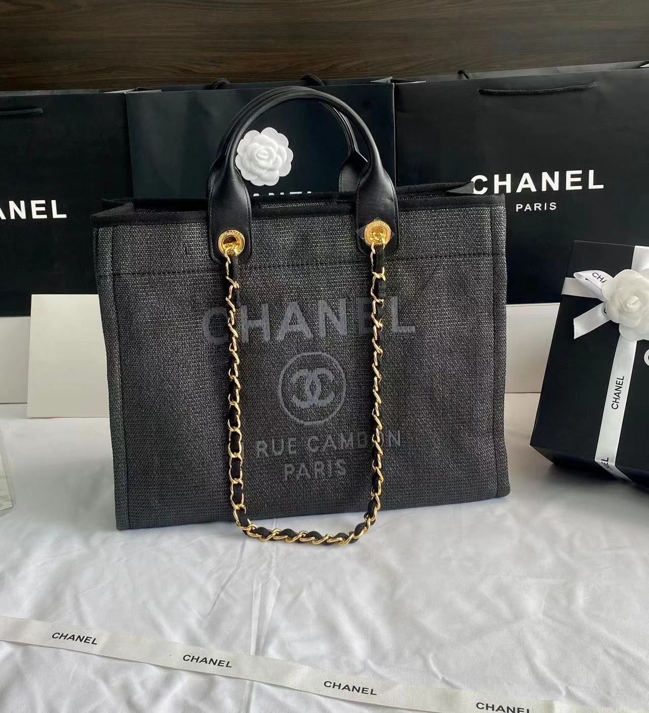 [TOP] CHANEL Deauville Tote Shopping Bag - 39cm - 9 Color