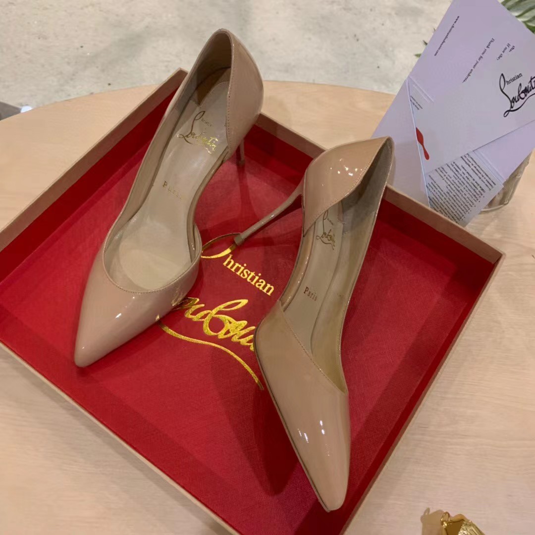 [TOP] Christian Louboutin Sling Pumps - Beige