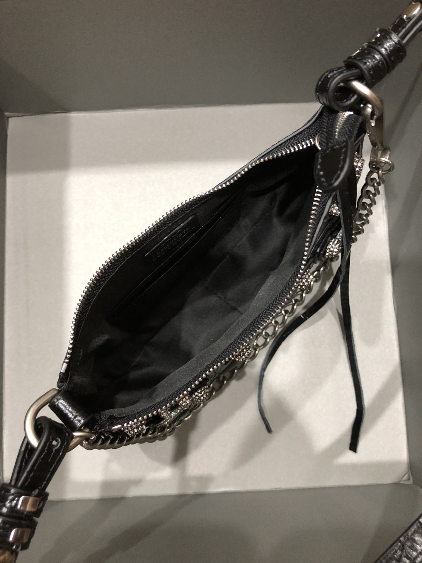 [TOP] BALENCIAGA Le Cagole Bag Mini 20 X 11 X 4 cm - Crocodile Pattern Black