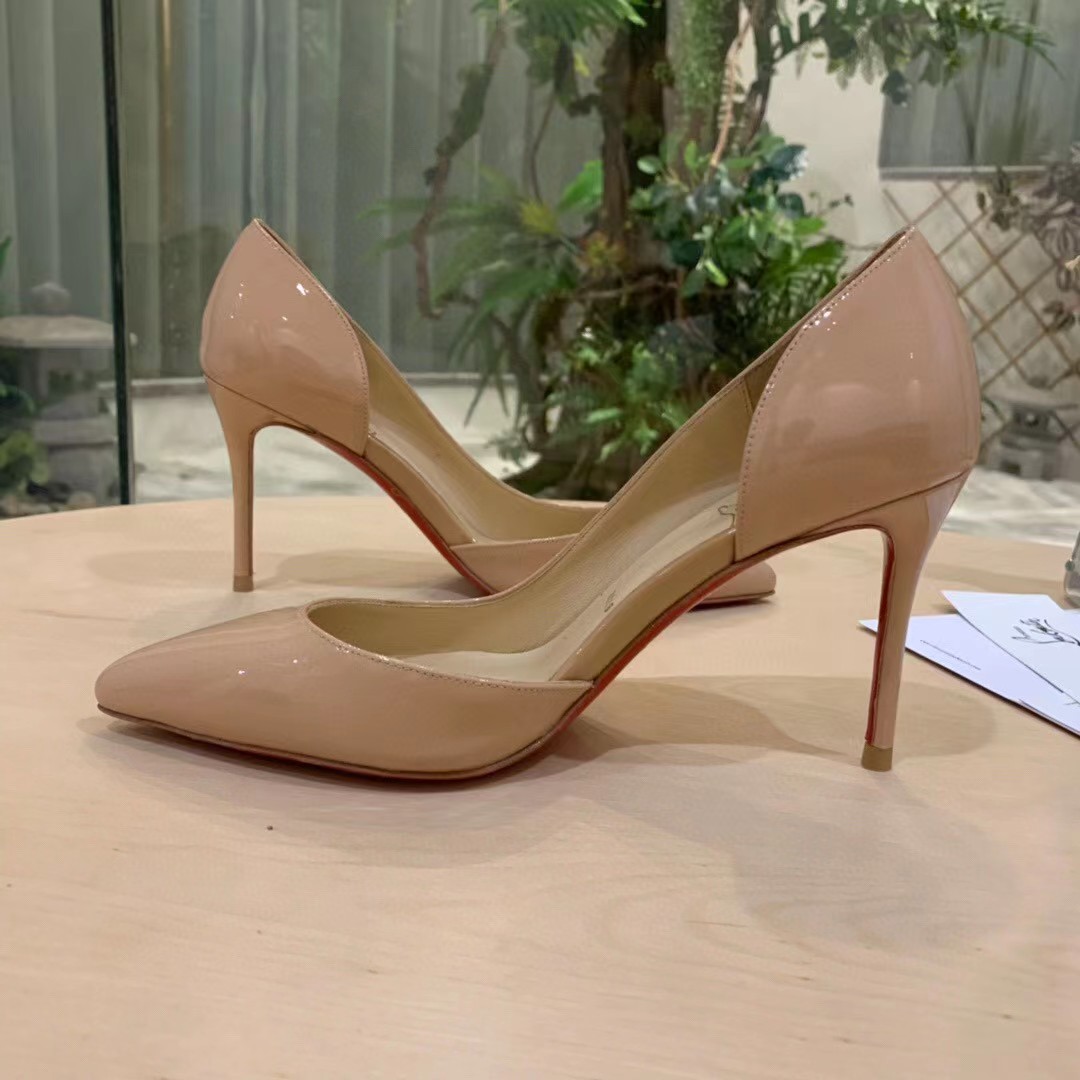 [TOP] Christian Louboutin Sling Pumps - Beige