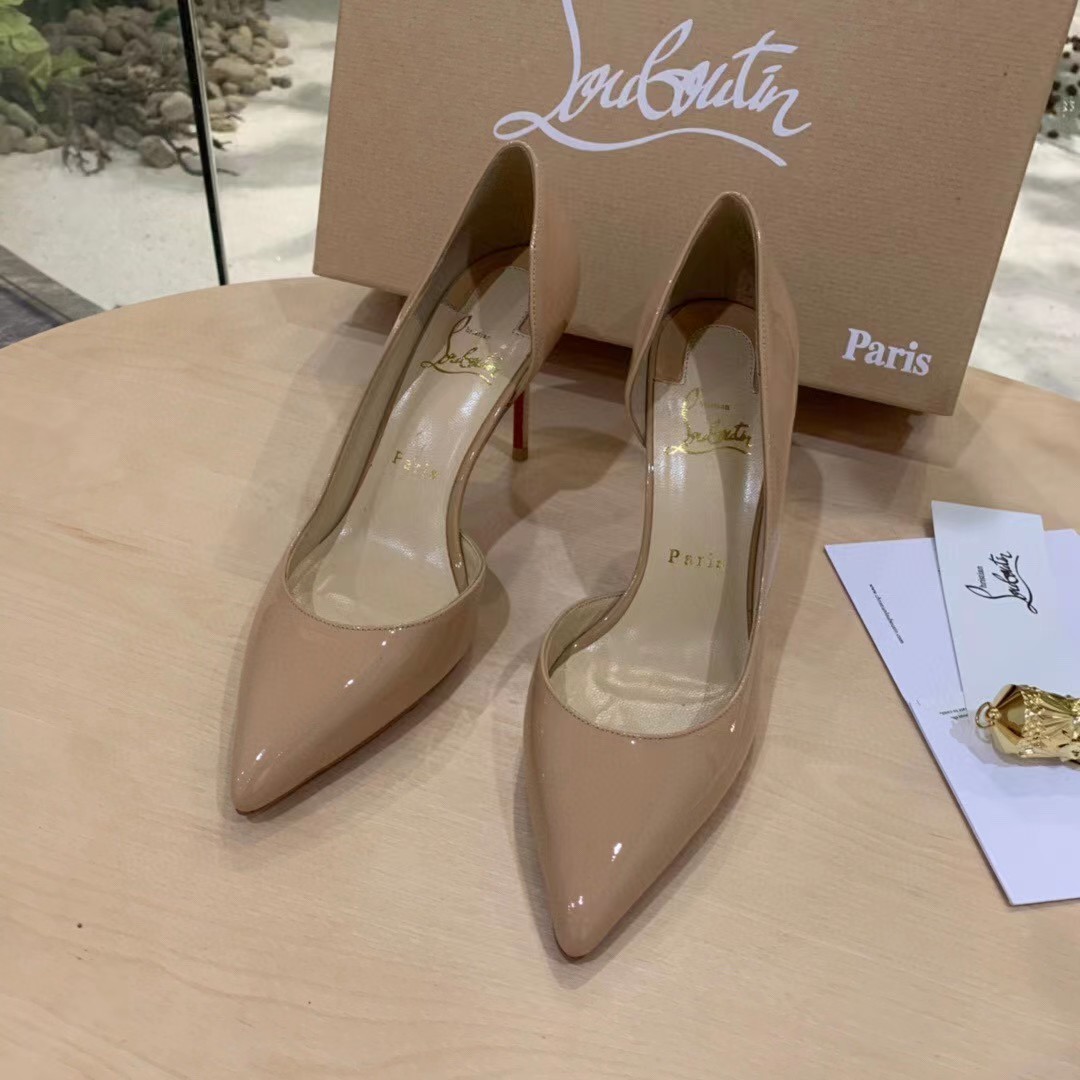 [TOP] Christian Louboutin Sling Pumps - Beige