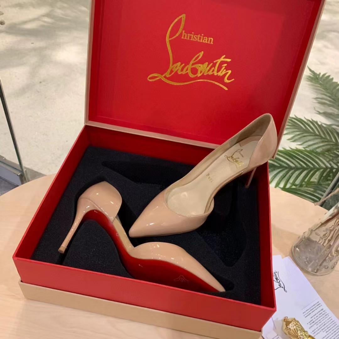[TOP] Christian Louboutin Sling Pumps - Beige