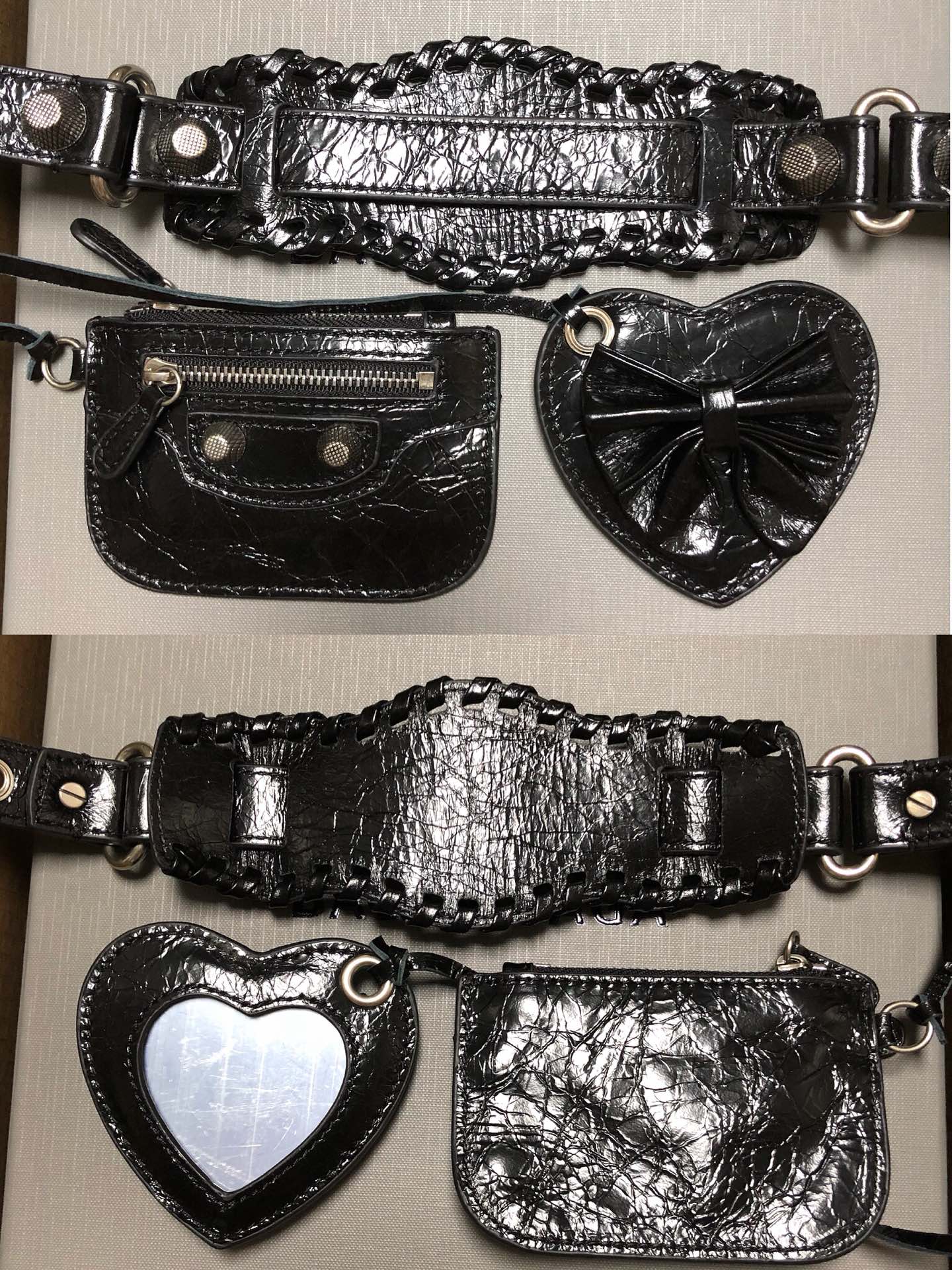 [TOP] BALENCIAGA Le Cagole XS Bag 26 x 16 x 10 cm - Black with Bow Tie