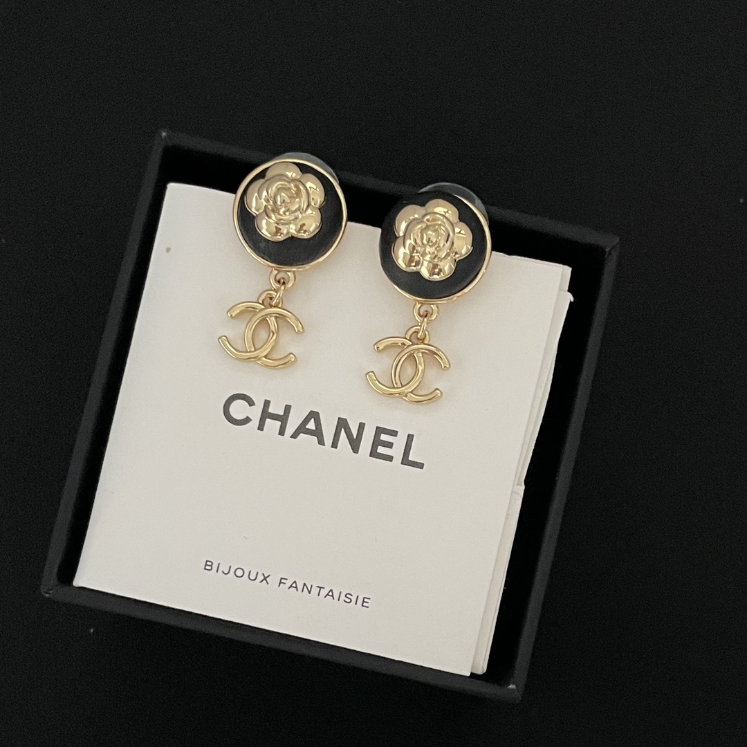 [TOP] CHANEL Vintage Dounble C Earring