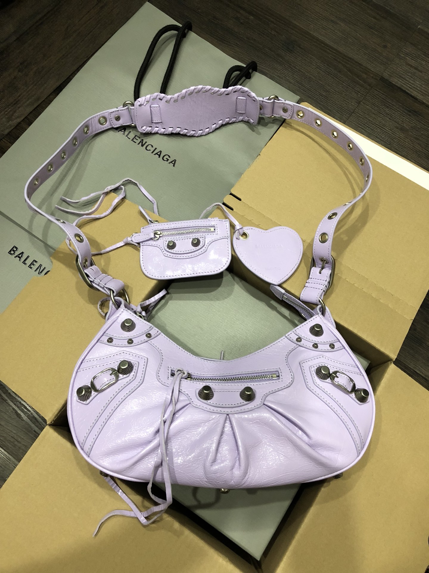 [TOP] BALENCIAGA Le Cagole Bag 33cm - Lavender Purple