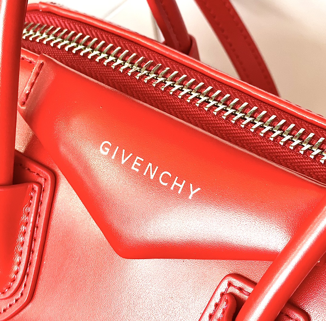 [TOP] GIVENCHY Antigona in Box Leather Bag 27 x 23 x 13cm - Red