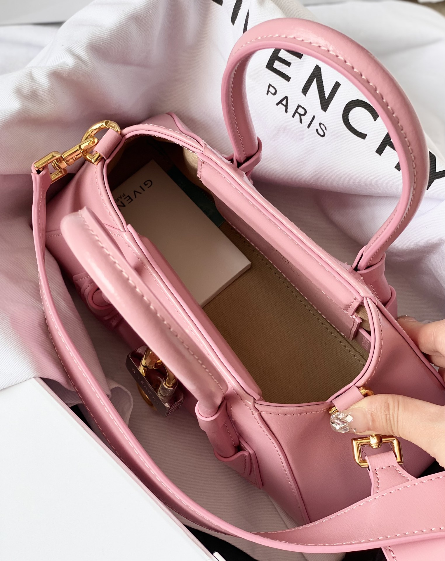 [TOP] GIVENCHY Antigona Stretch Handbag  22 x 12 x 8 cm - Pink