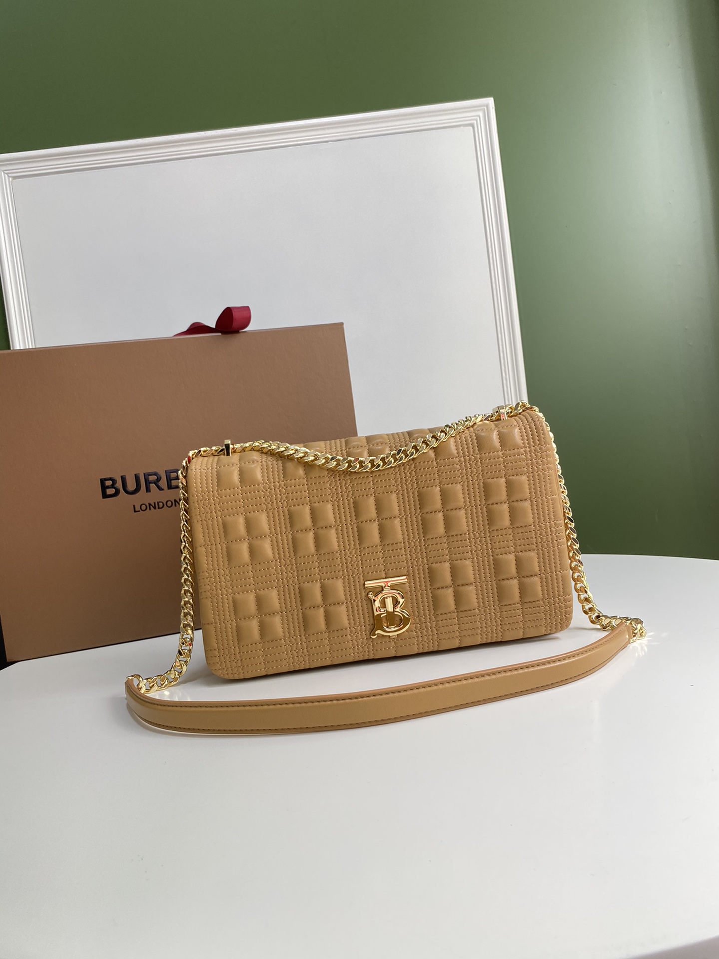 [TOP] BURBERRY Lambskin Lola Bags - Brown