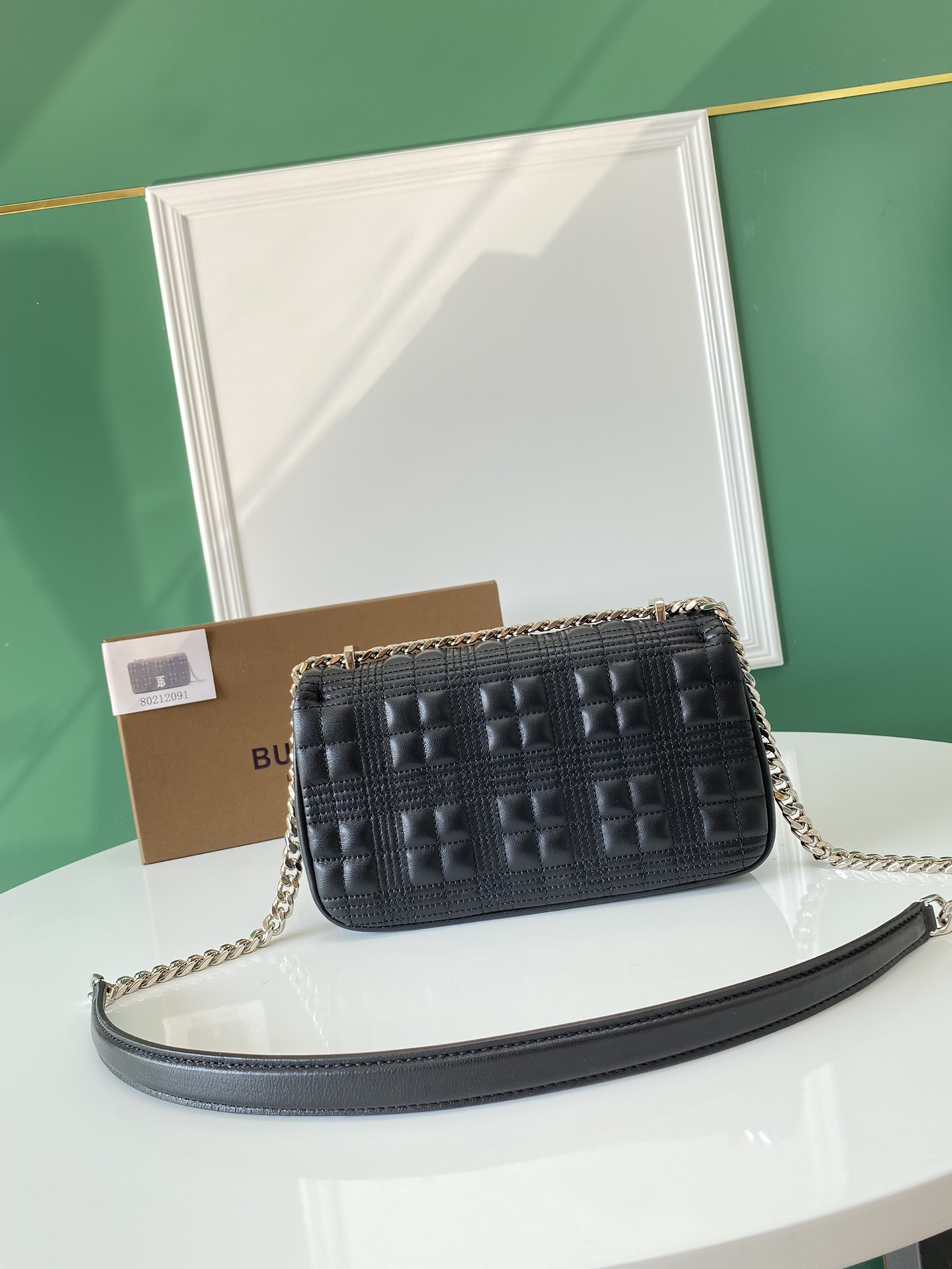 [TOP] BURBERRY Lambskin Lola Bags - Black & SHW