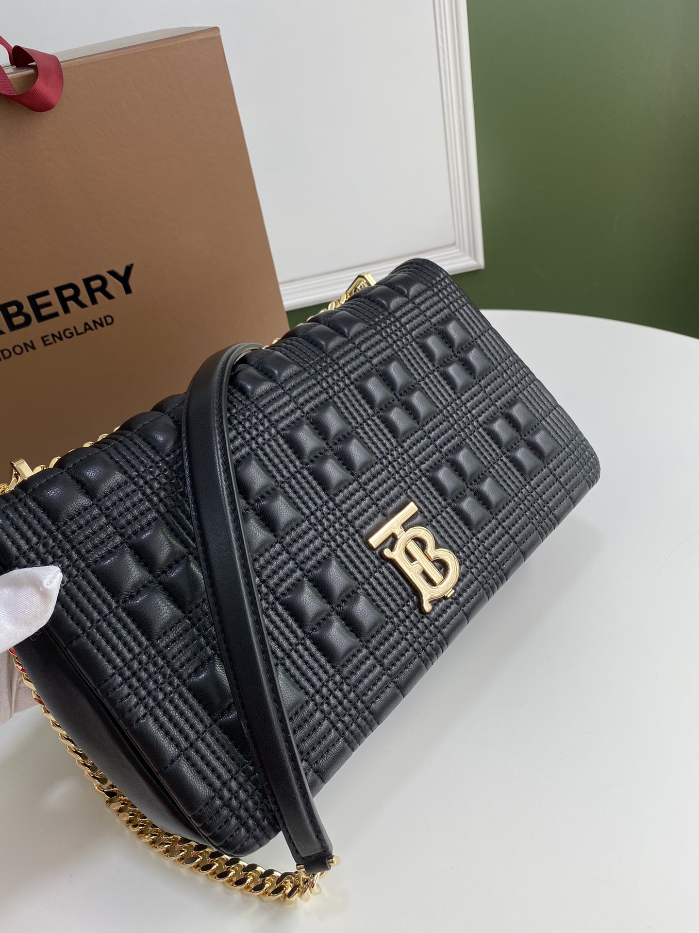 [TOP] BURBERRY Lambskin Lola Bags - Black & GHW