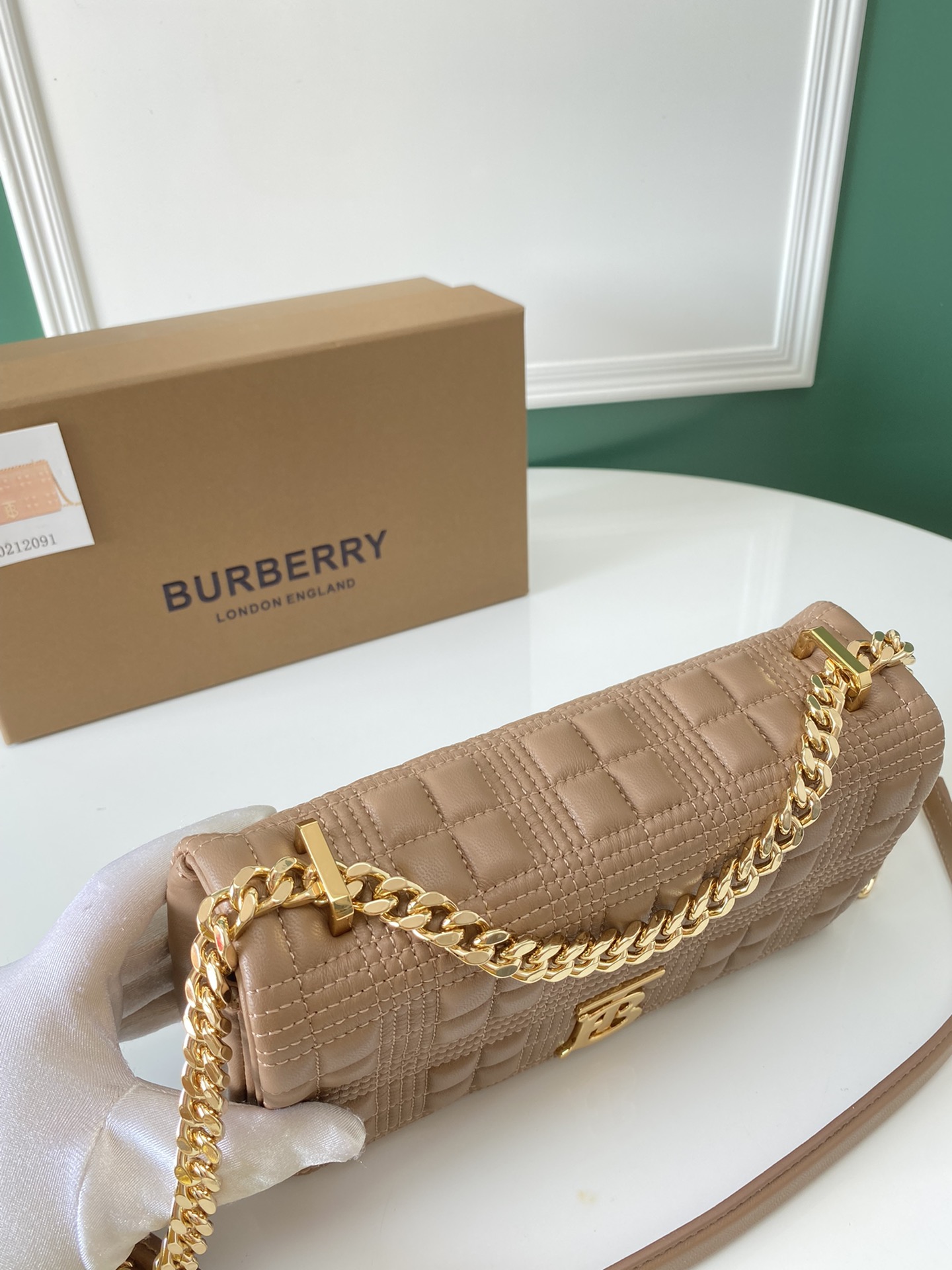 [TOP] BURBERRY Lambskin Lola Bags - Khaki