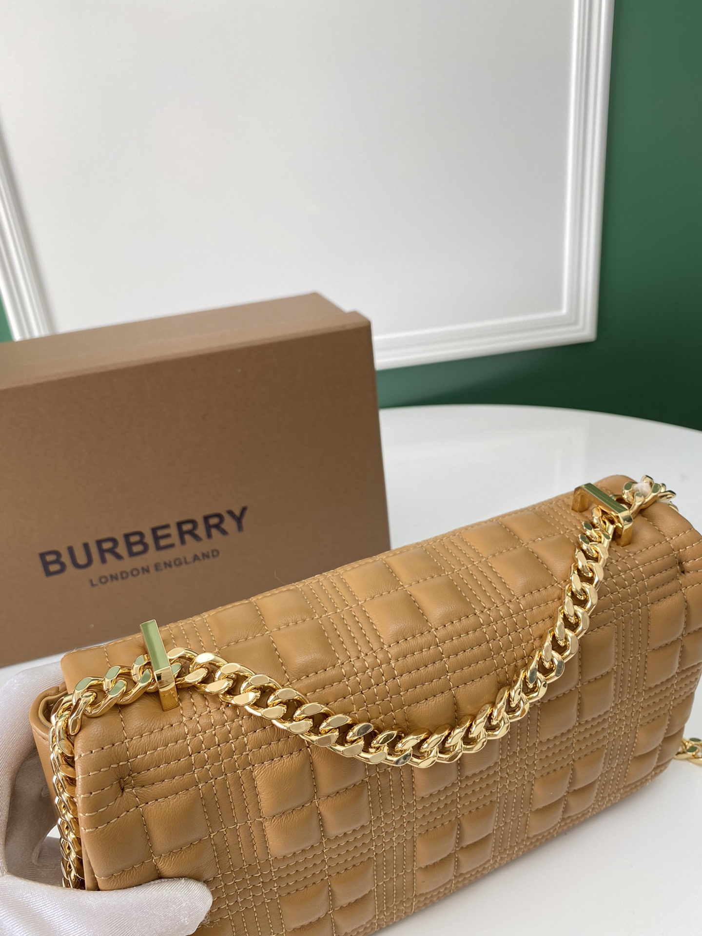 [TOP] BURBERRY Lambskin Lola Bags - Brown