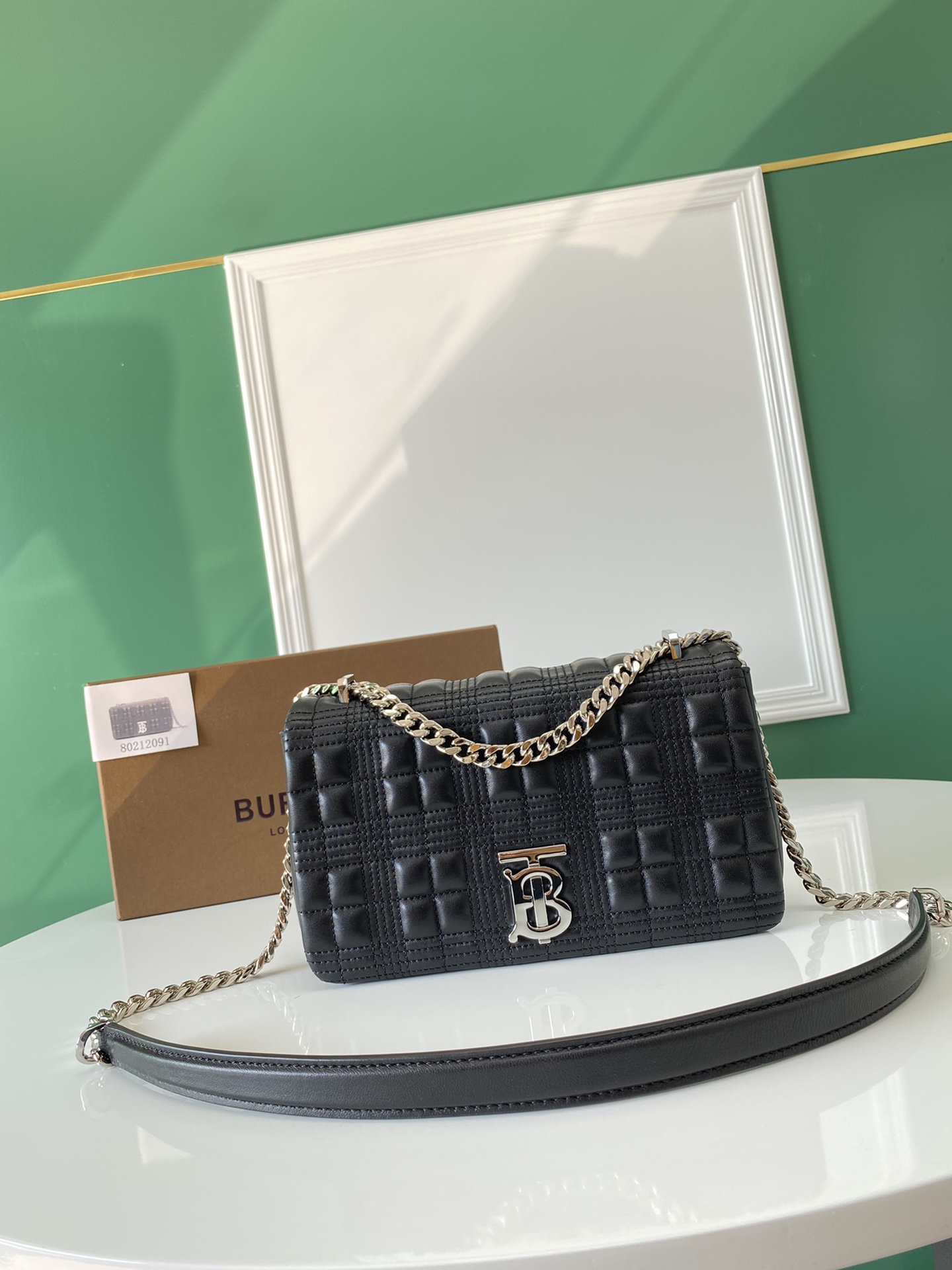 [TOP] BURBERRY Lambskin Lola Bags - Black & SHW