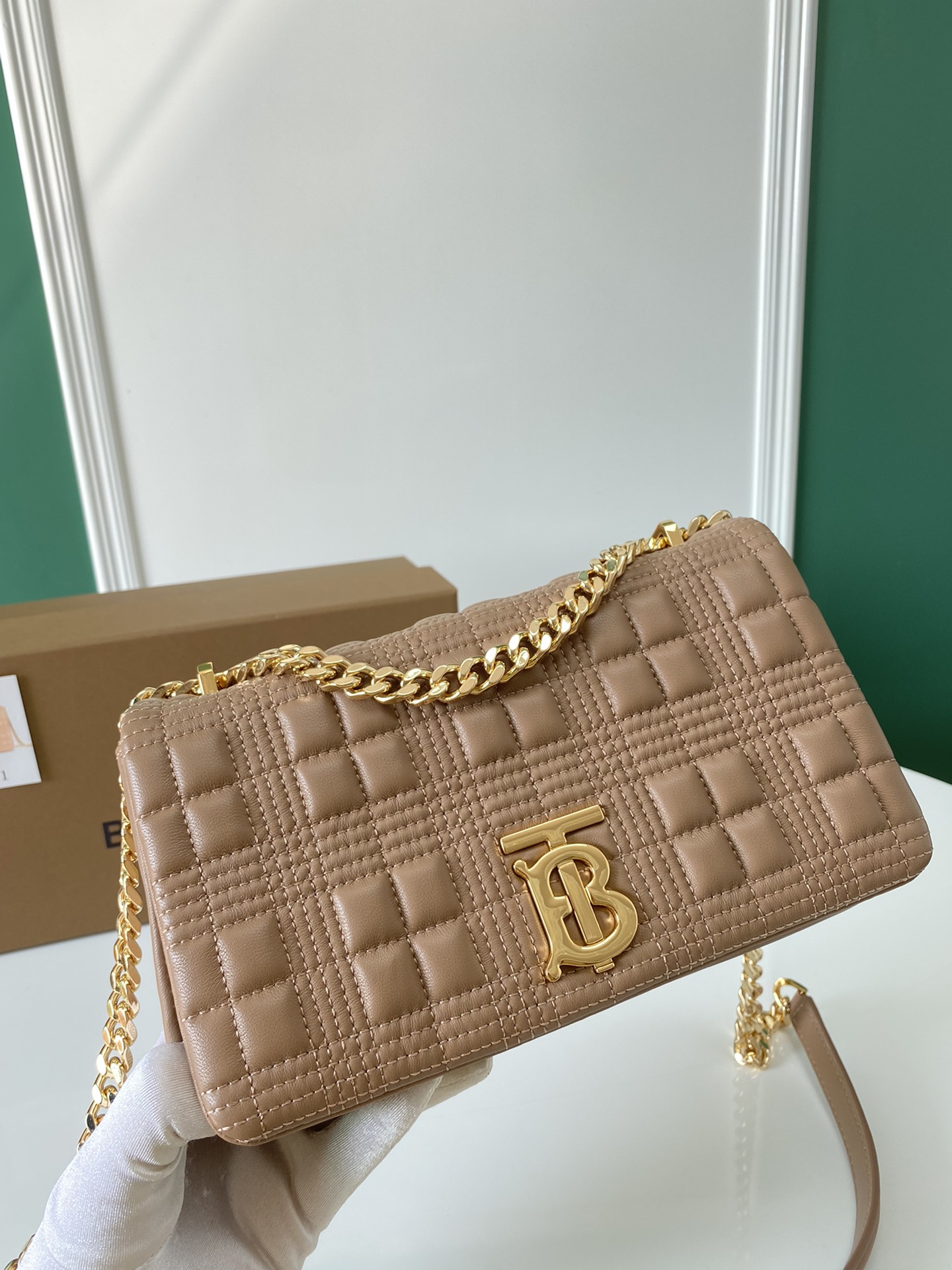 [TOP] BURBERRY Lambskin Lola Bags - Khaki