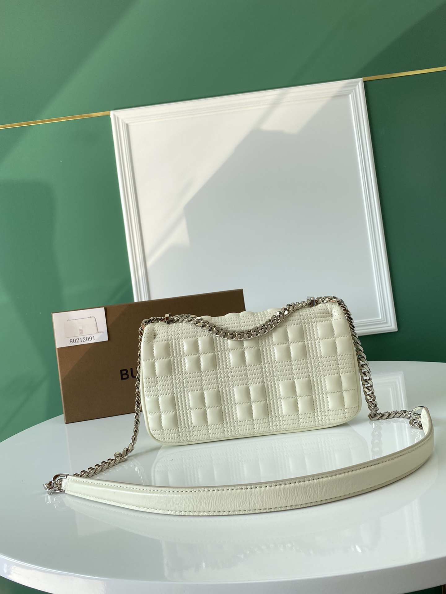 [TOP] BURBERRY Lambskin Lola Bags - White