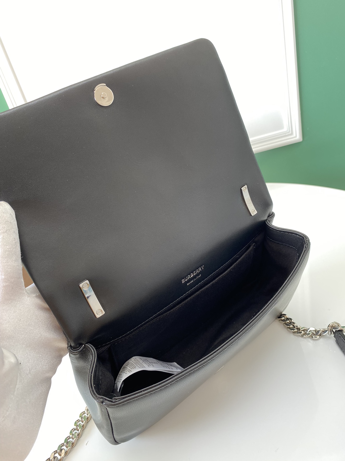 [TOP] BURBERRY Lambskin Lola Bags - Black & SHW