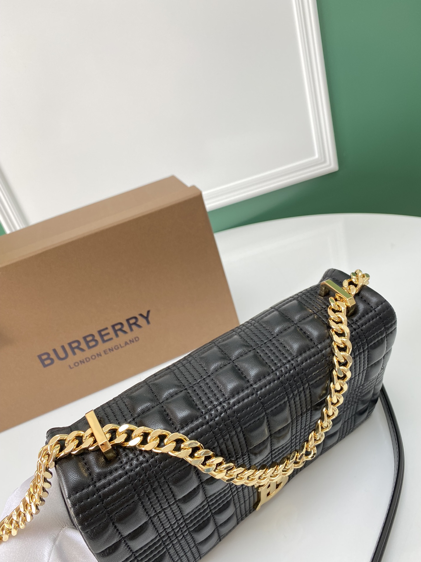[TOP] BURBERRY Lambskin Lola Bags - Black & GHW