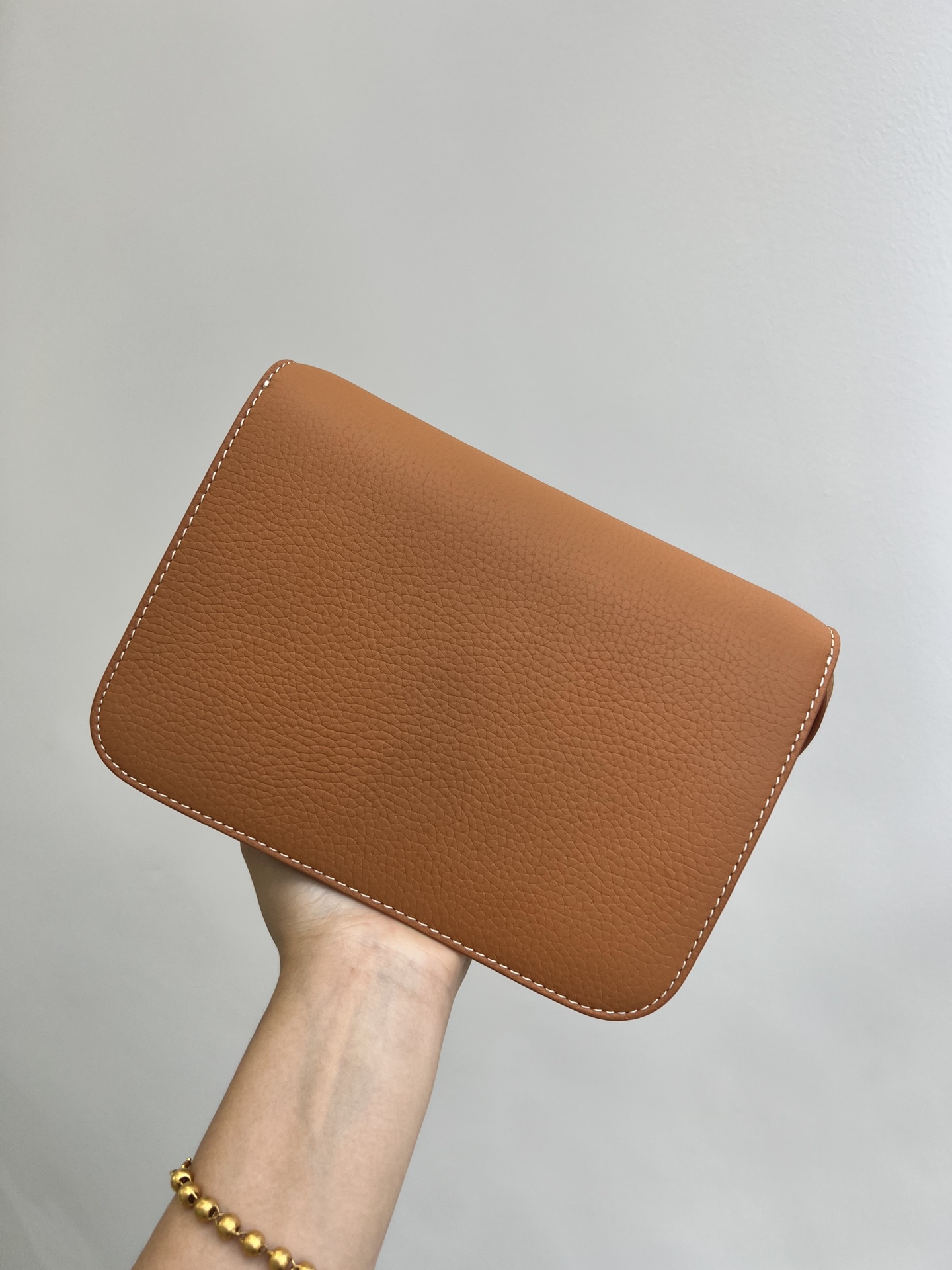 [TOP] BURBERRY Small Lychee leather TB Collection Bag - Brown