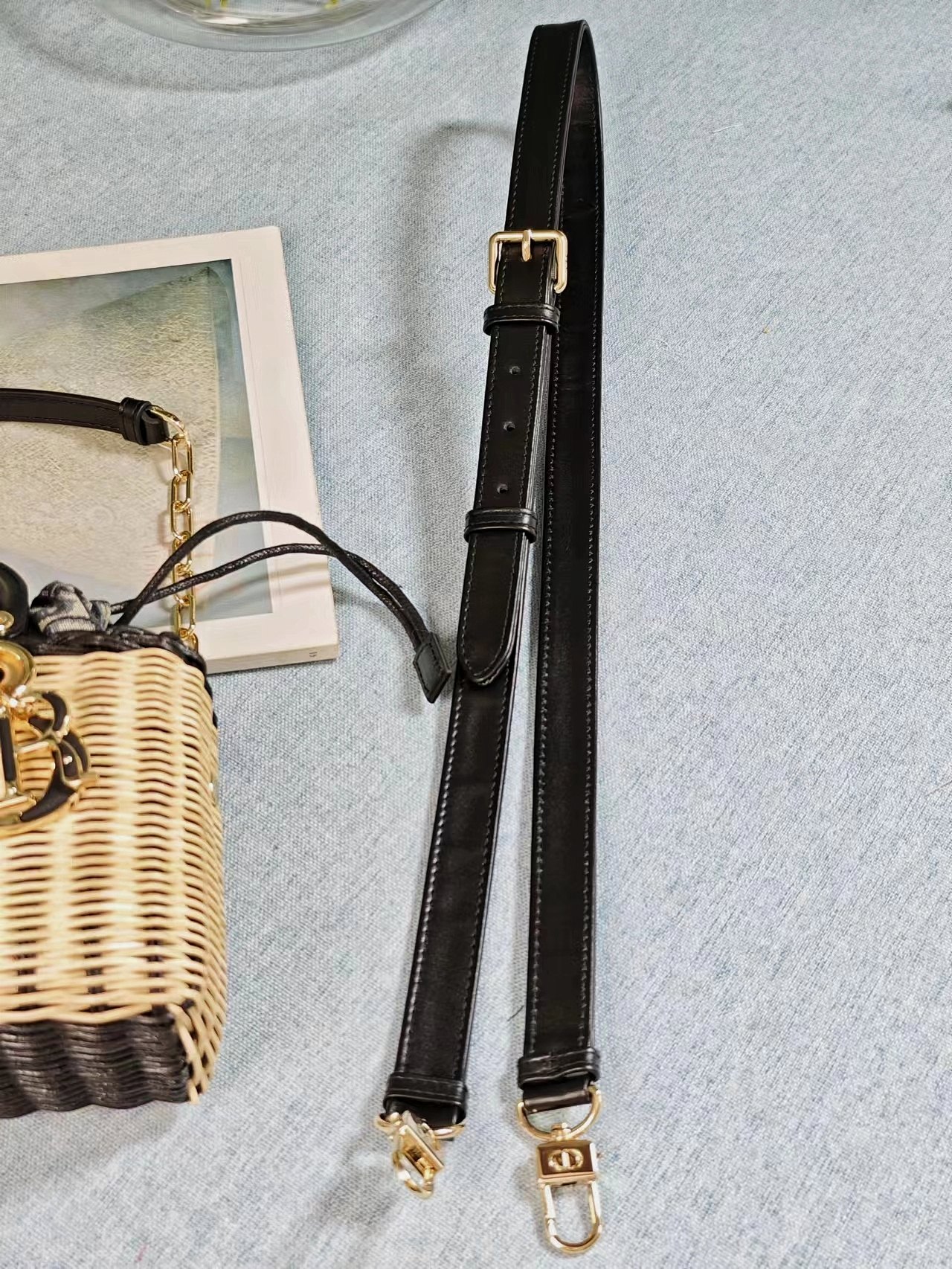 [TOP] Christian Dior Lady D-Joy  Weave Bag 22X12X5 cm - Beige