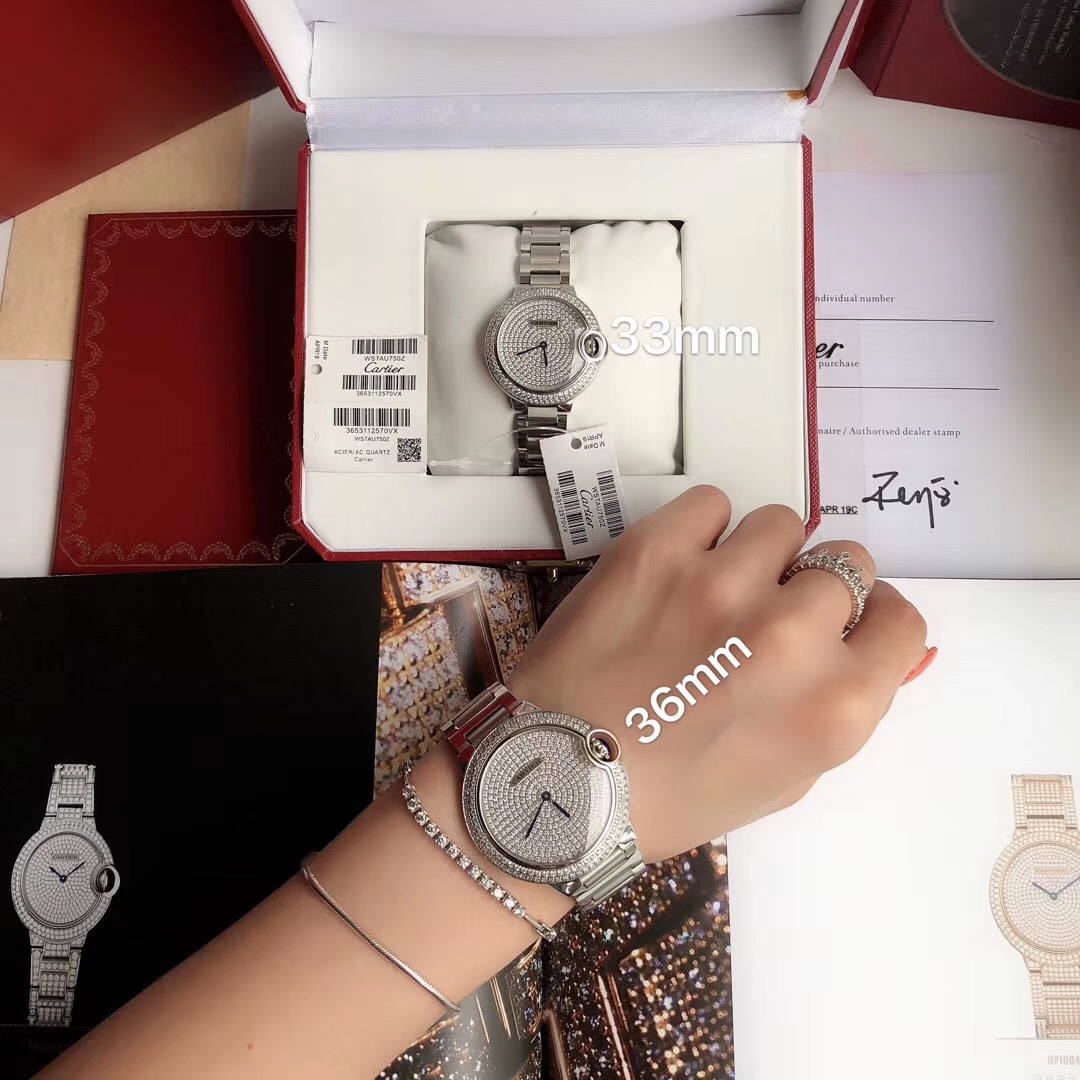 [TOP] Cartier Blue Balloon Starry Sky Watches 33/36mm - 2 Sizes