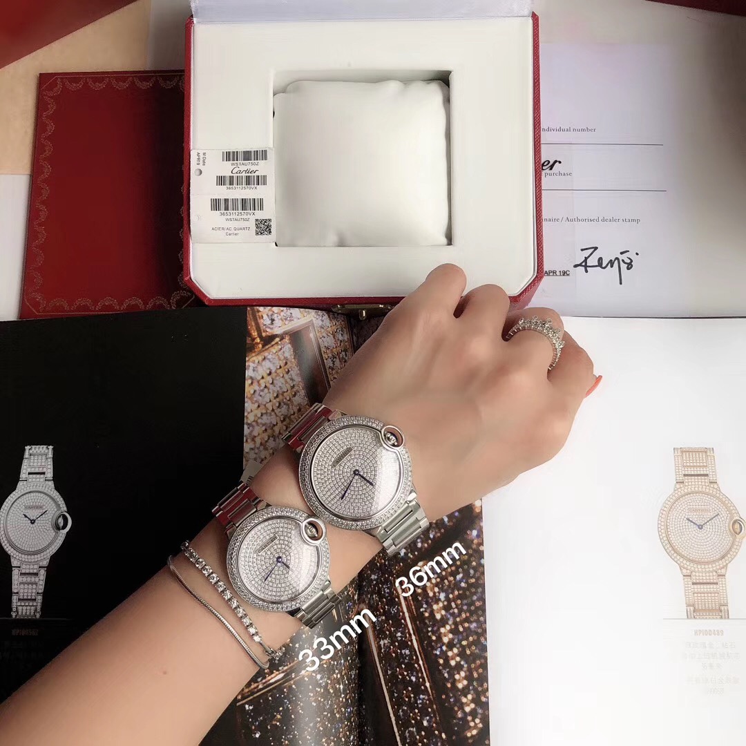 [TOP] Cartier Blue Balloon Starry Sky Watches 33/36mm - 2 Sizes