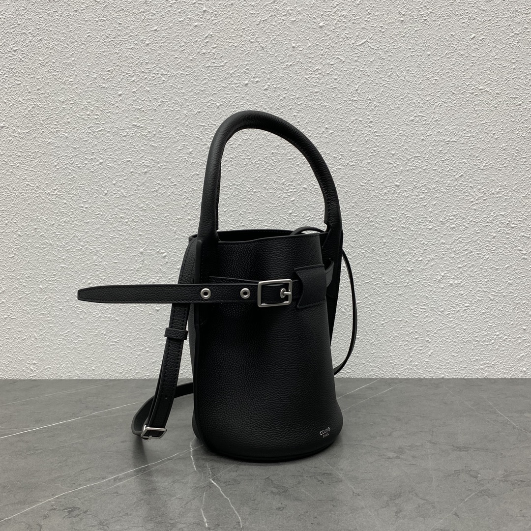 [TOP] CELINE Sangle Small Bucket Bag 21x15x15 cm - Black
