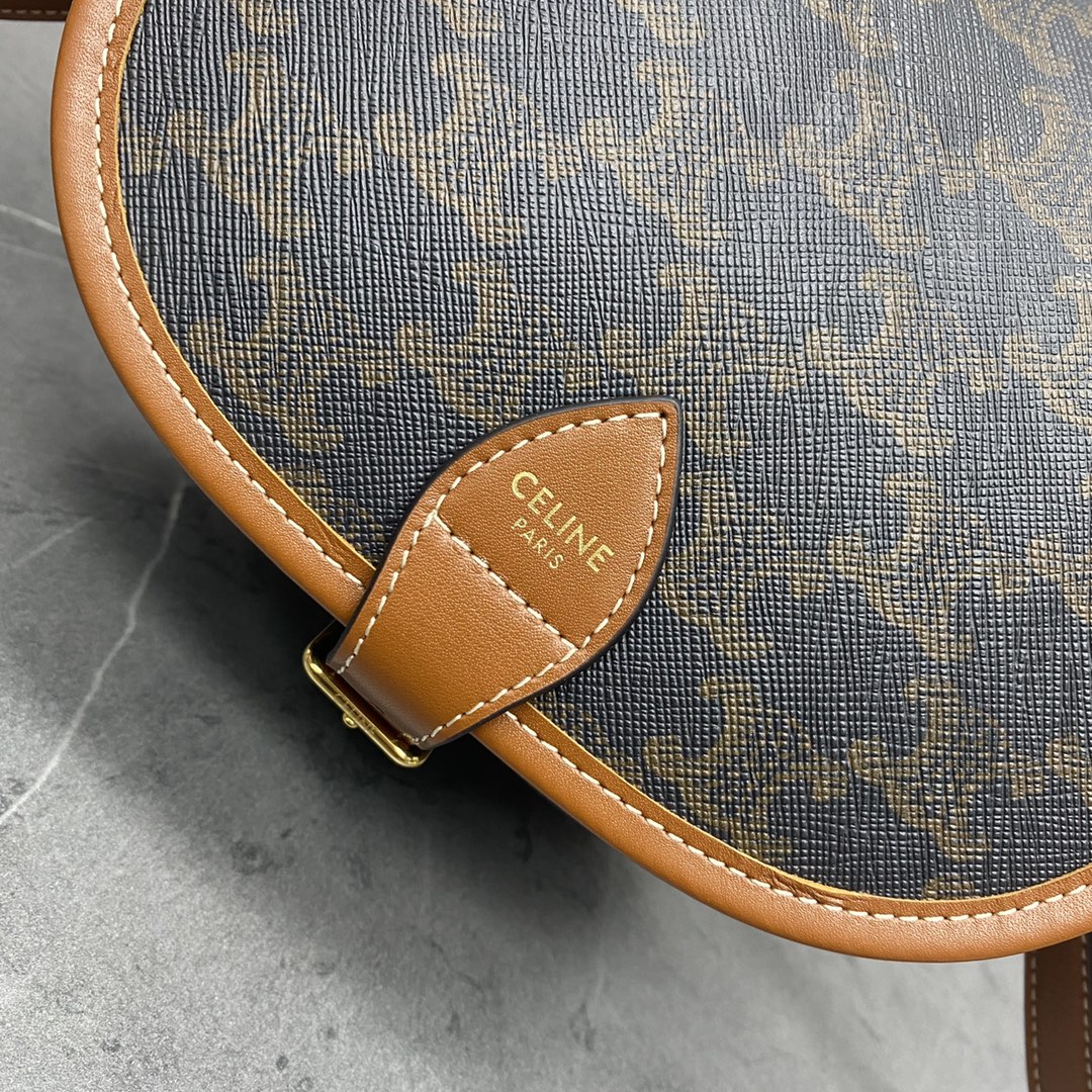 [TOP] CELINE FOLCO Arc de Triomphe Retro Messenger Bag 18x16x10 cm - Brown