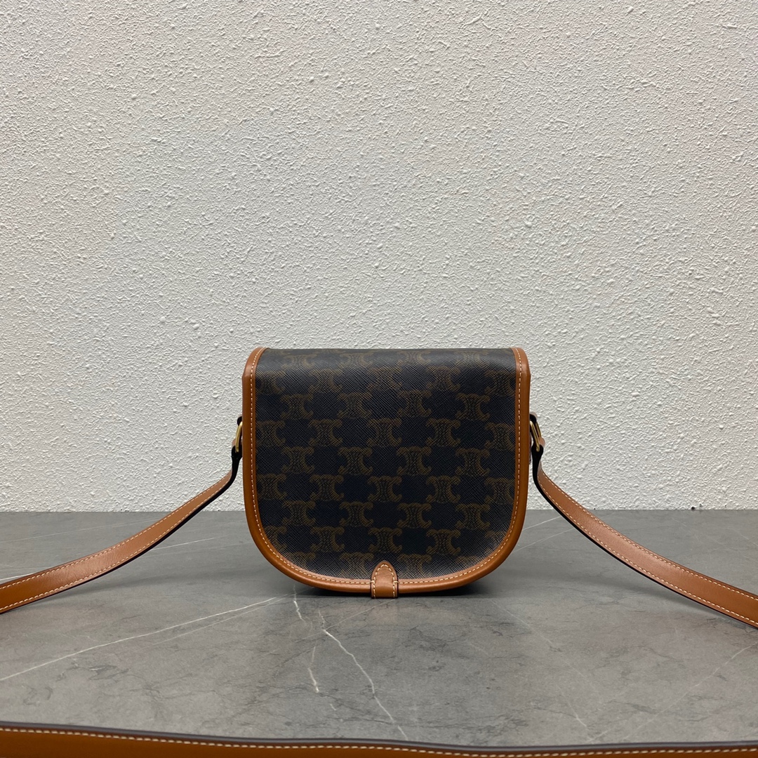 [TOP] CELINE FOLCO Arc de Triomphe Retro Messenger Bag 18x16x10 cm - Brown