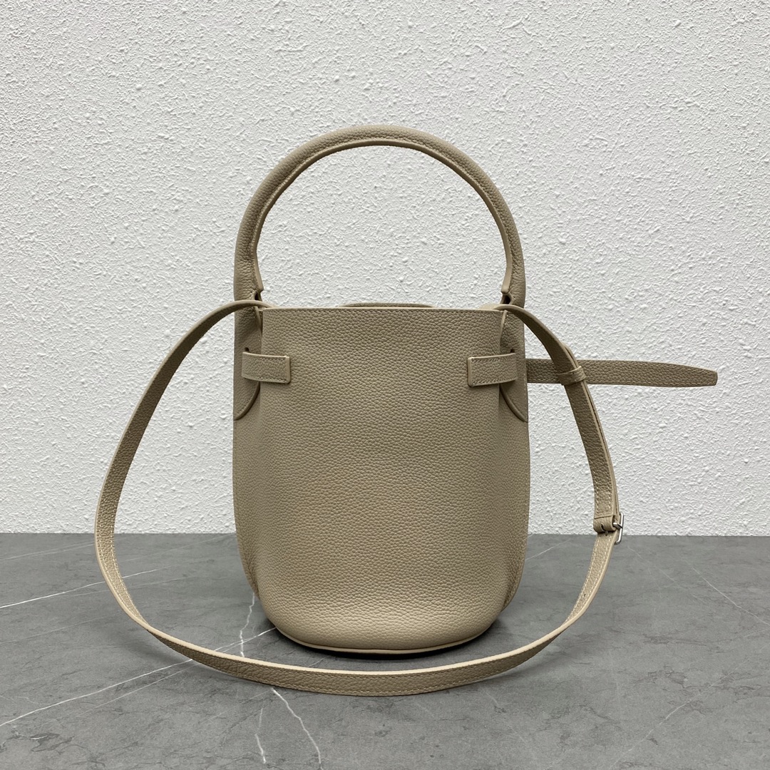 [TOP] CELINE Sangle Small Bucket Bag - Litchi&Light taupe