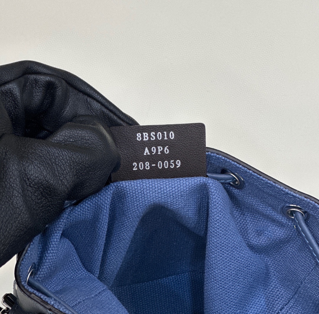 [TOP] FENDI Mon Tresor Embroidered Washed Denim HandBag - Blue