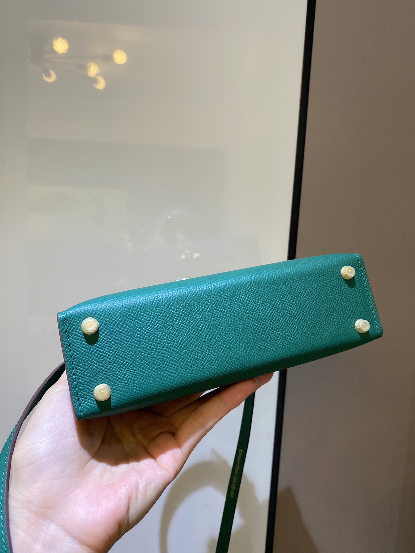 [TOP] HERMES Epsom Kelly Mini 19 CM - Malachite Green & GHW