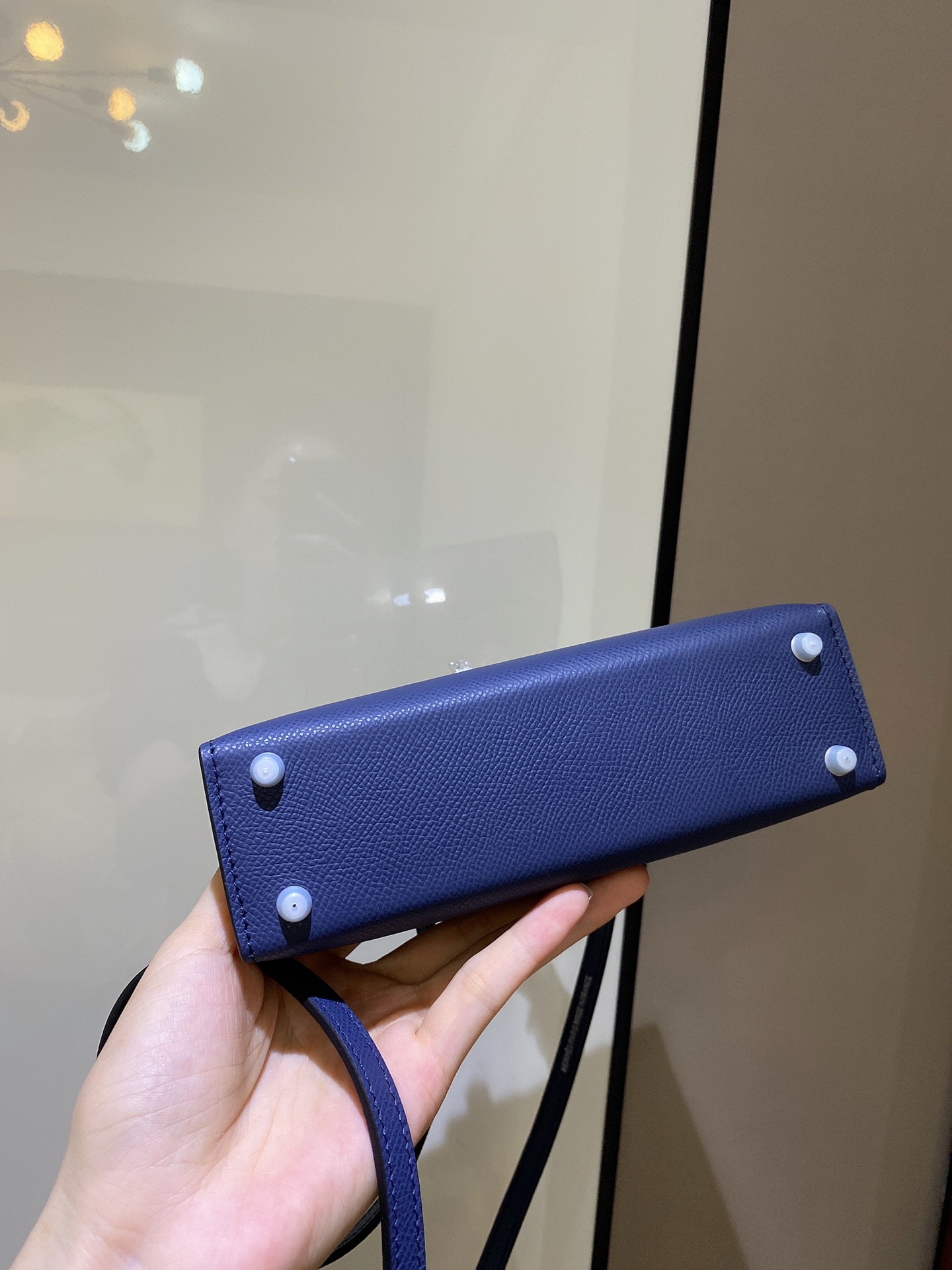 [TOP] HERMES Mini Kelly II Epsom Leather 19cm - Dark blue