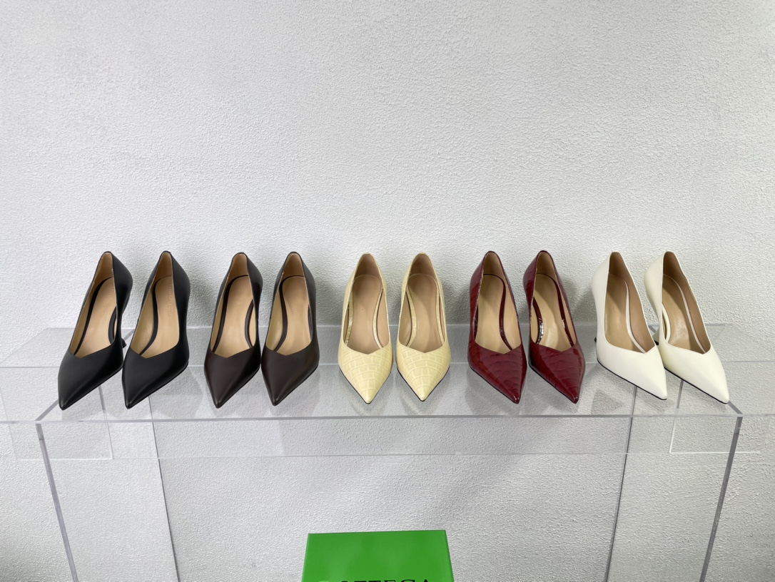 [TOP] Bottega Veneta BV Wedge Heel Pointed Toe Shoes - 5 Colors - Lambskin