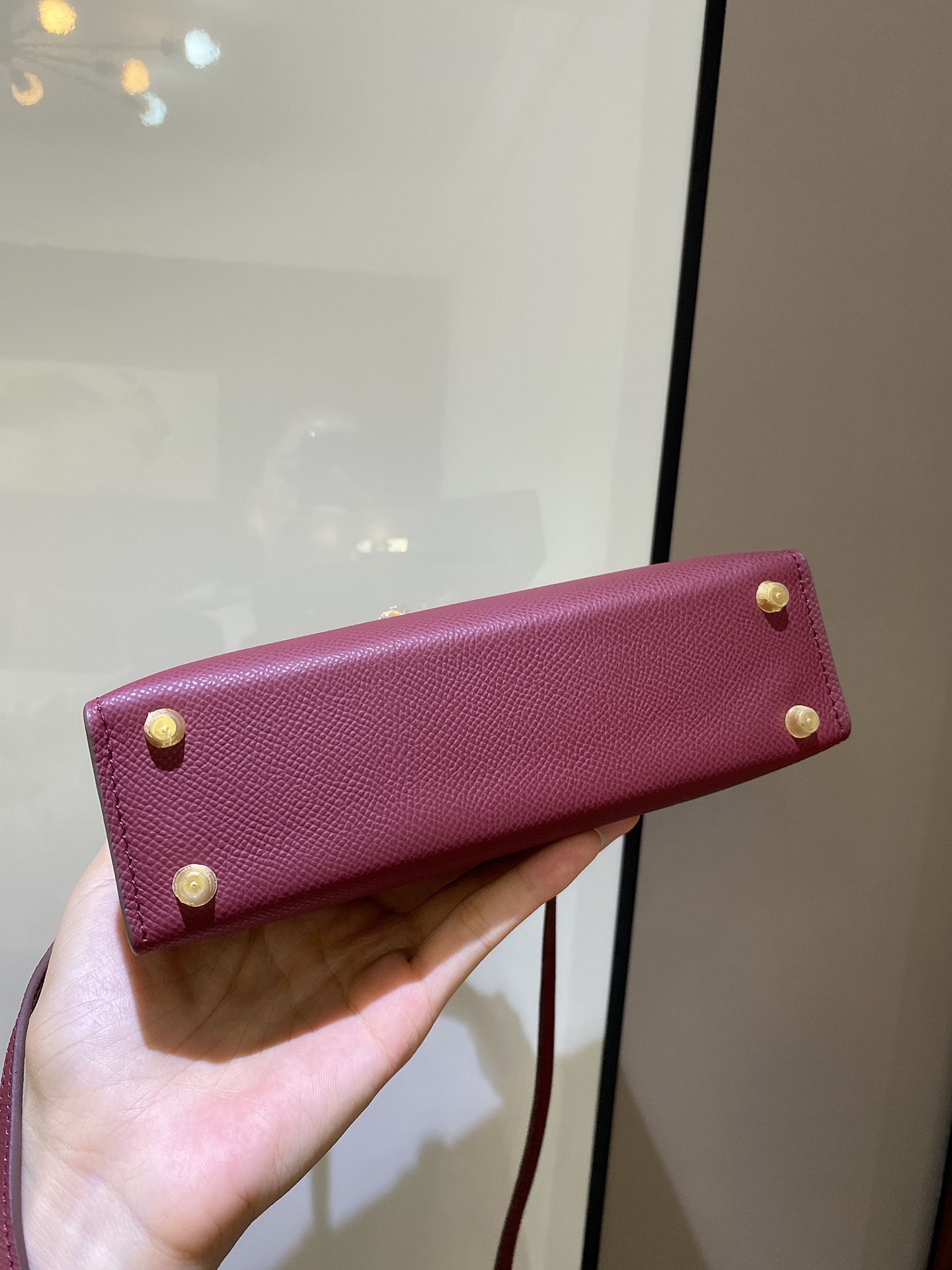[TOP] HERMES Epsom Kelly Mini 19 CM - Red & GHW