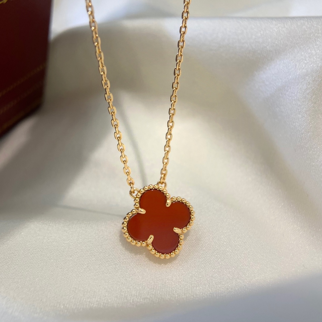 [TOP] Van Cleef & Arpels VCA Alhambra Necklace - Red