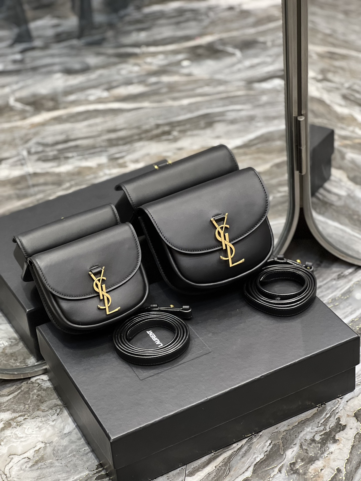 [TOP] Yves Saint Laurent YSL Kaia Bag 15/18cm - Black