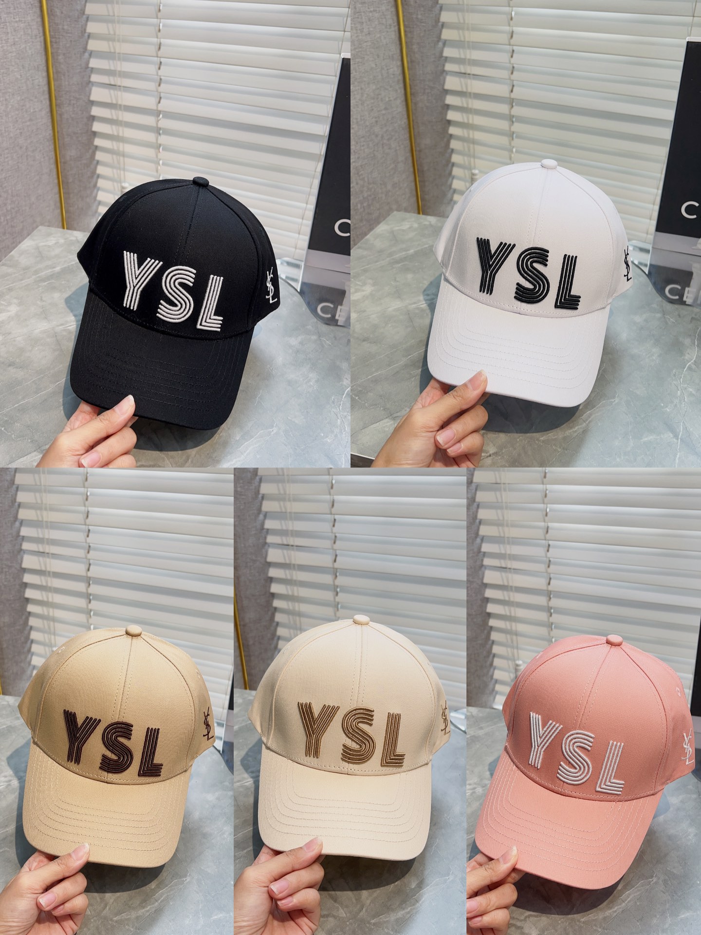 [TOP] Yves Saint Laurent YSL Baseball Cap in Cotton Canvas - 5 Colors