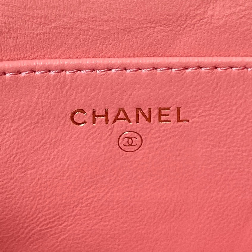 [TOP] CHANEL Vanity Case New Top Handle w Logo Lambskin 17*9.5*8cm - Red