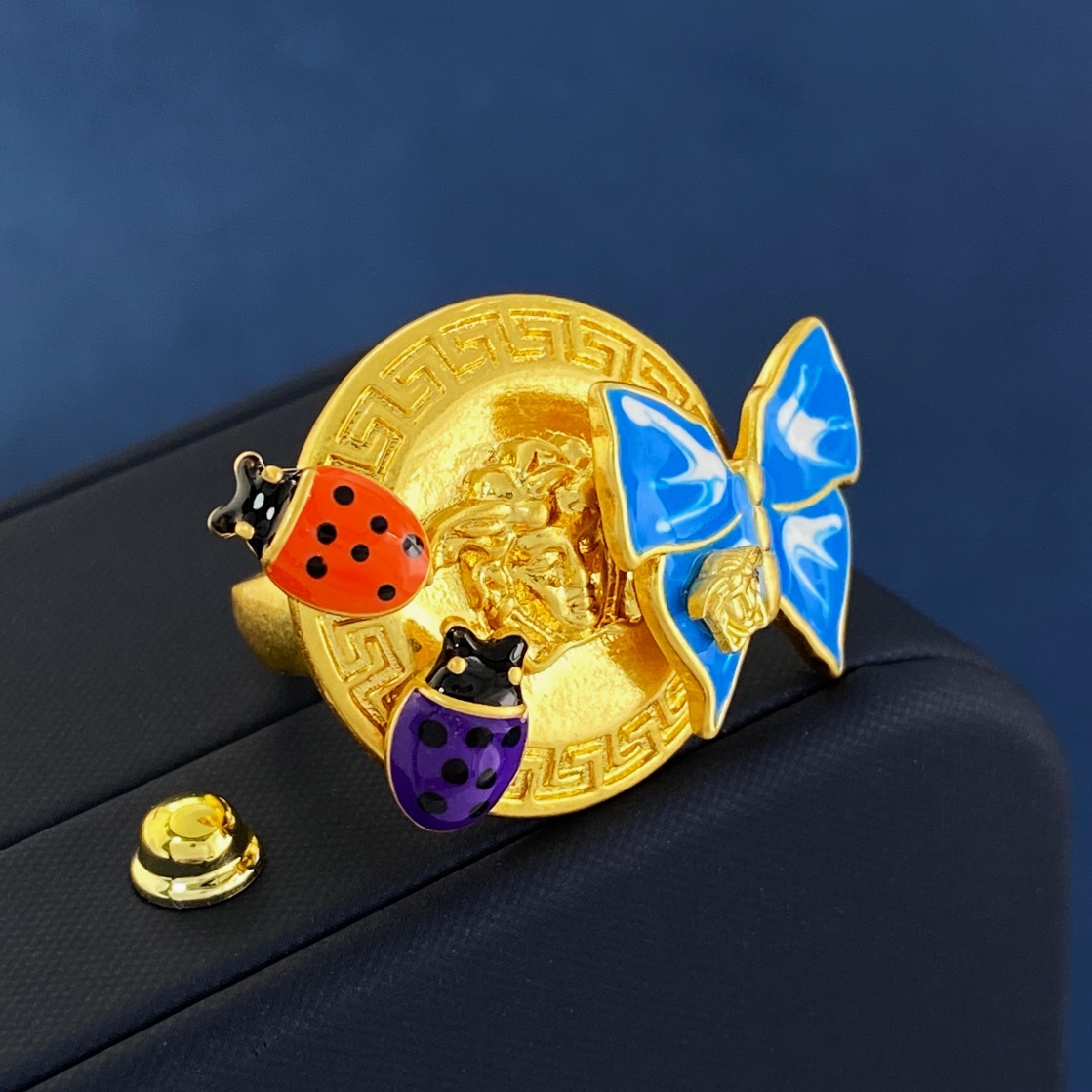 [TOP] VERSACE Fretwork Disc Matte Tussauds Rim Ring